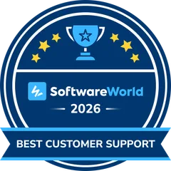 SoftwareWorld Best Customer Support 2026 badge